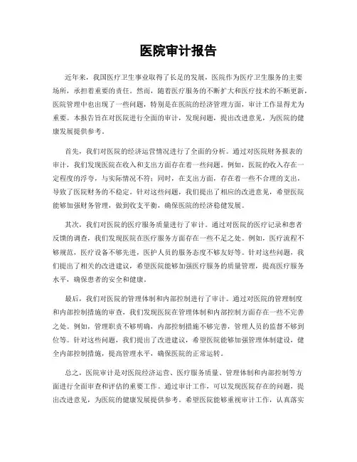医院审计报告