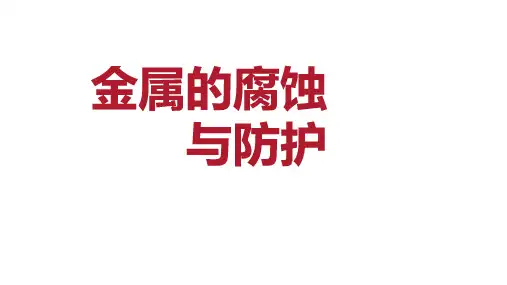 金属的腐蚀与防护+课件2022-2023学年上学期高二化学鲁科版(2019)选择性必修1