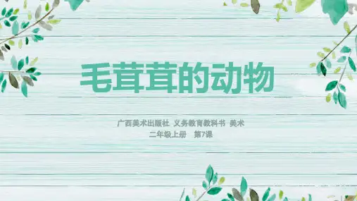 桂美版美术二年级上册第7课 毛茸茸的动物 课件(共20张ppt)