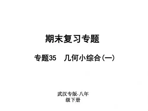 新人教版(湖北)八年级数学下册课件：期末复习专题 专题35 几何小综合(一)(共12张PPT)