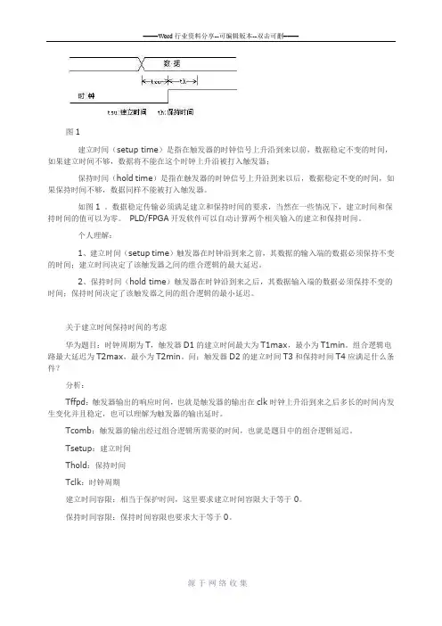 建立时间和保持时间