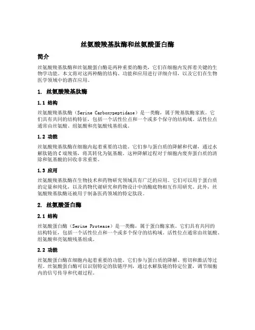 丝氨酸羧基肽酶和丝氨酸蛋白酶