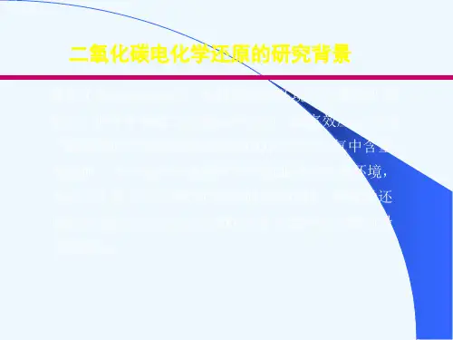 二氧化碳的电化学还原