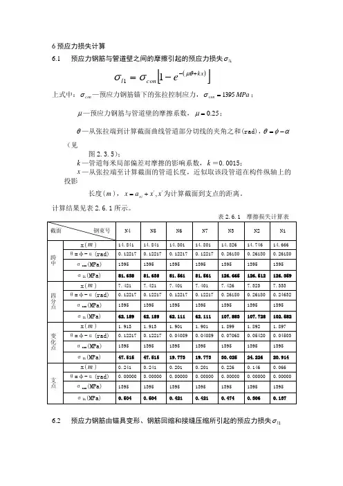 6预应力损失计算