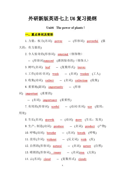 2024外研版英语七年级上册