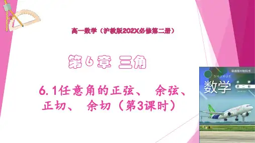 6.1任意角的正弦、余弦、正切、余切(第3课时)(课件)高一数学(沪教版必修第二册)