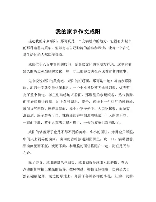 我的家乡作文咸阳