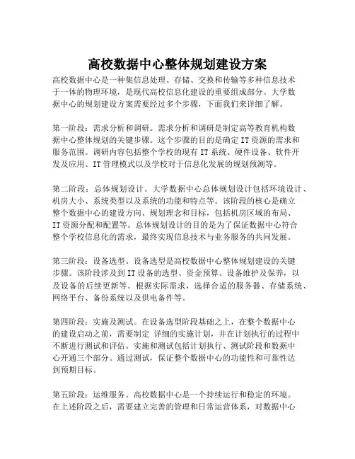 2023-高校数据中心整体规划建设方案-1