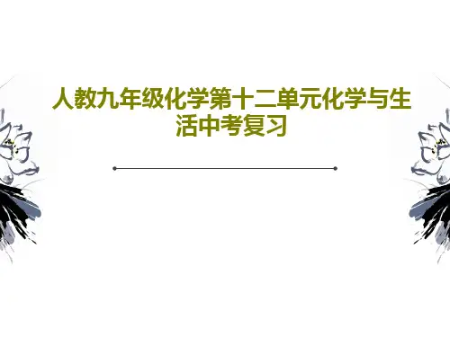 人教九年级化学第十二单元化学与生活中考复习24页PPT