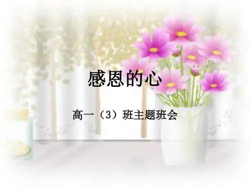 高一(3)班主题班会：感恩的心ppt5
