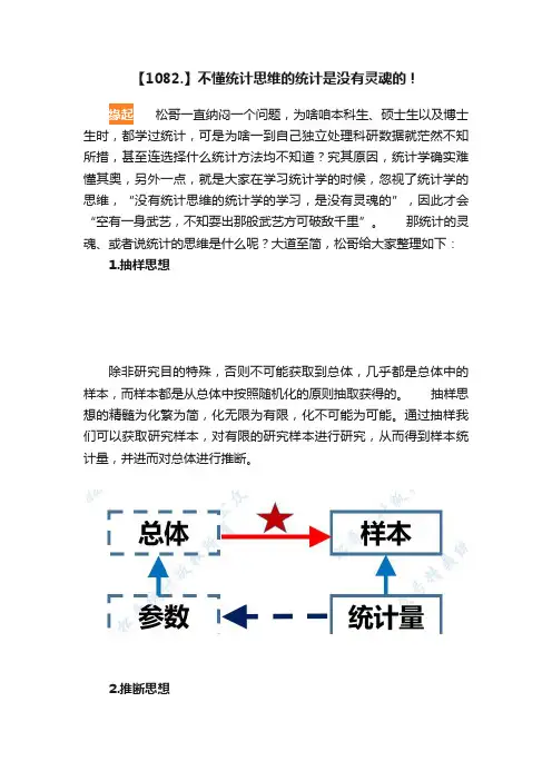 【1082.】不懂统计思维的统计是没有灵魂的！
