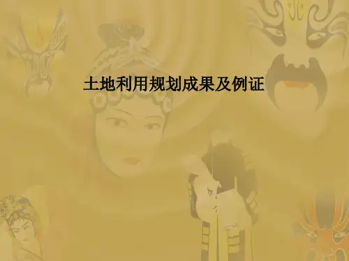 土地利用规划成果及例证PPT课件