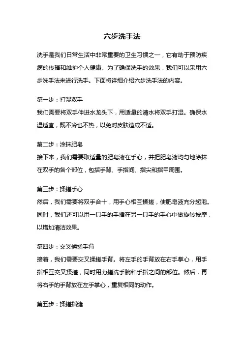 六步洗手法