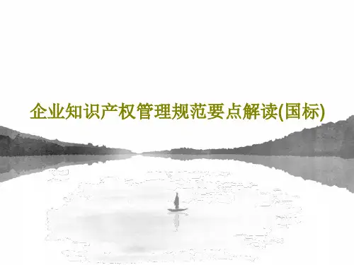 企业知识产权管理规范要点解读(国标)PPT共66页