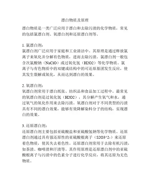 漂白物质及原理