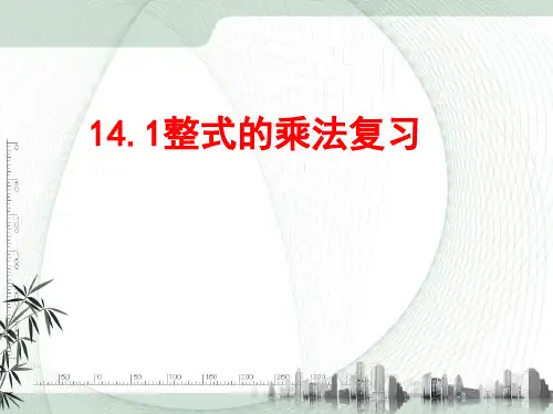 14.1整式的乘法复习