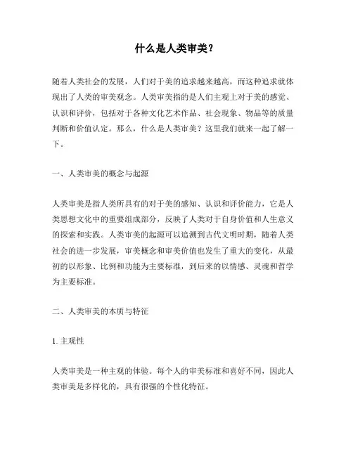 什么是人类审美？