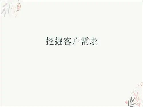挖掘客户需求课件-PPT