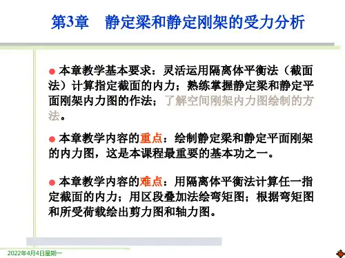 《结构力学》第3章-静定梁和静定刚架的受力分析