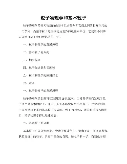 粒子物理学和基本粒子