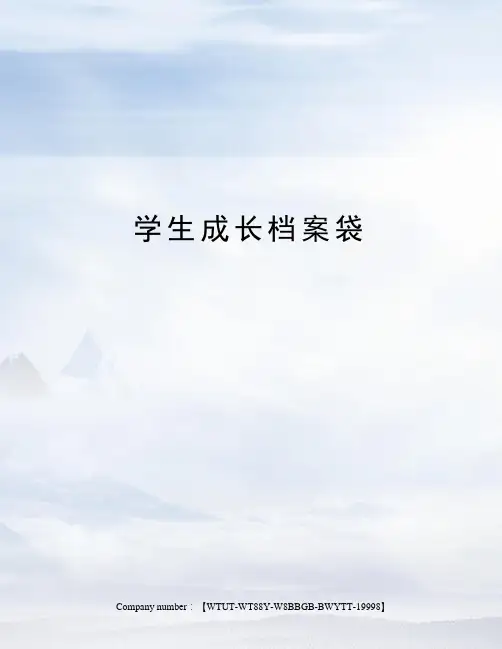 学生成长档案袋