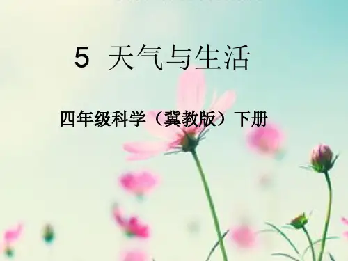 四年级下册科学课件-2.5 天气与生活 ｜冀教版  (共35张PPT)