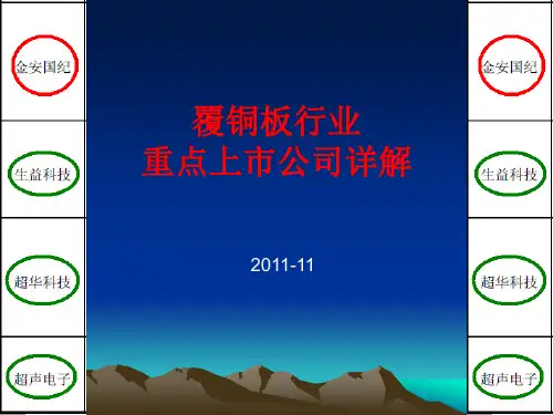 覆铜板行业重点上市公司详解