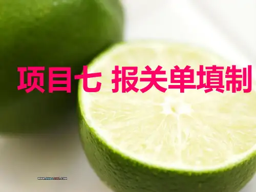 报关7报关单填制