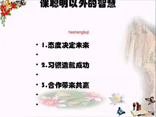聪明以外的智慧ppt优秀课件2