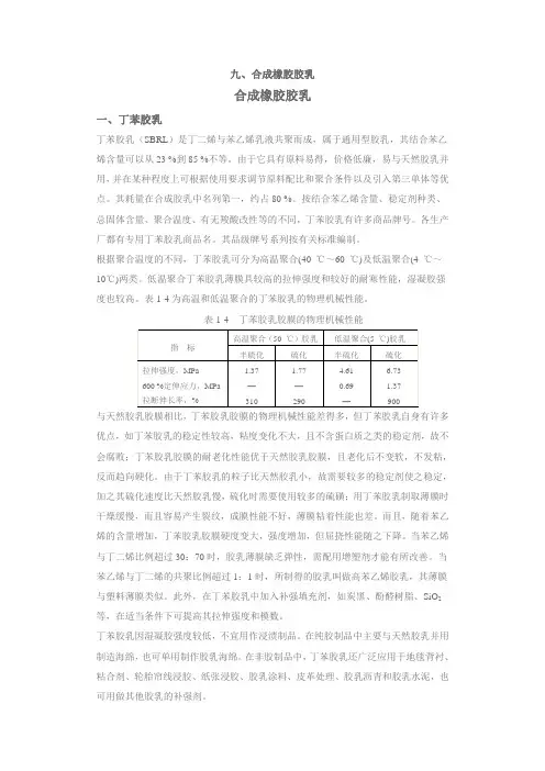 合成橡胶胶乳