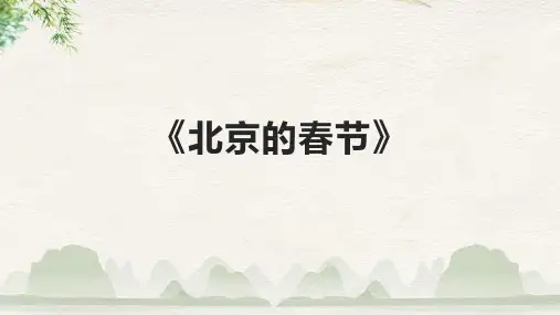 《北京的春节》课件
