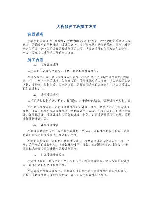 大桥保护工程施工方案