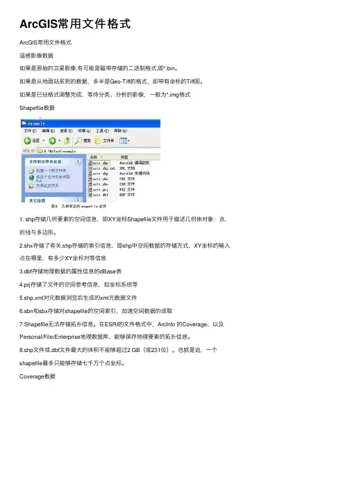 ArcGIS常用文件格式