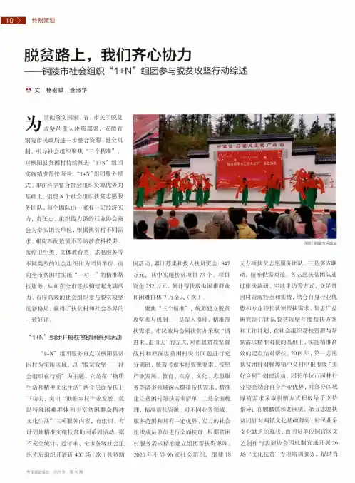 脱贫路上,我们齐心协力--铜陵市社会组织“1+N”组团参与脱贫攻坚行动综述