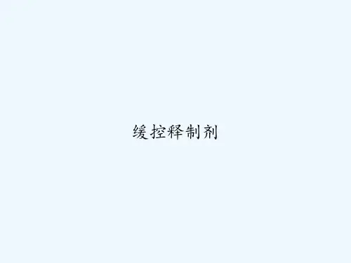 缓控释制剂 PPT
