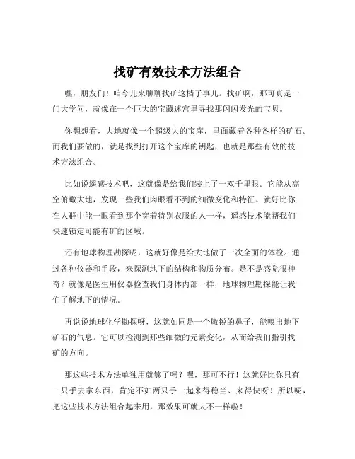 找矿有效技术方法组合