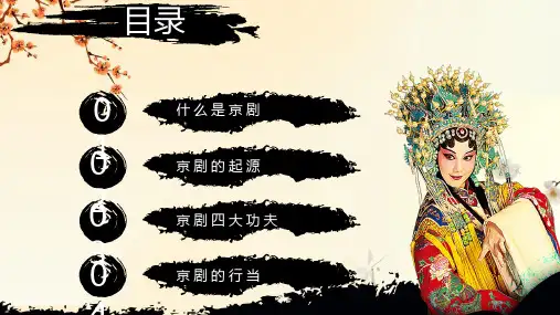 中国风戏曲京剧艺术演出国粹京剧介绍动态PPT