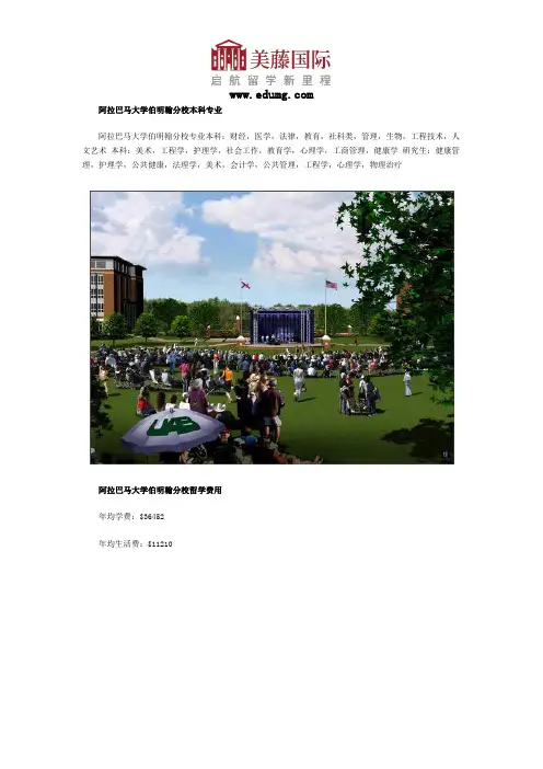 阿拉巴马大学伯明翰分校本科专业
