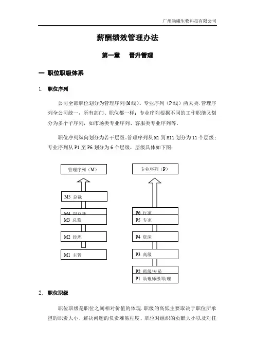 职位职级与晋升管理制度