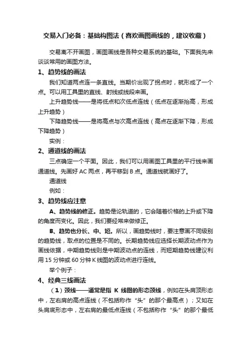 交易入门必备：基础构图法（喜欢画图画线的，建议收藏）