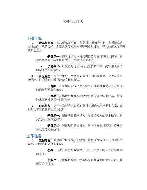 文明6登月计划