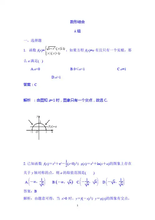 2022届高考数学一轮专题复习之数形结合(含解析)