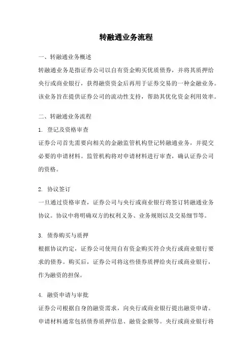 转融通业务流程
