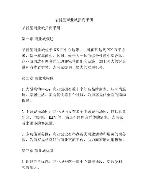 某新星商业城招商手册