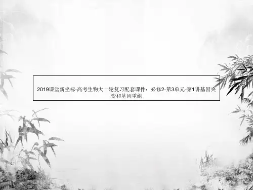 2019课堂新坐标-高考生物大一轮复习配套课件：必修2-第3单元-第1讲基因突变和基因重组