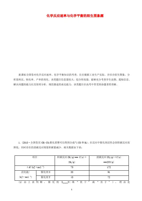2020年高考化学攻关十一化学反应速率与化学平衡的陌生图象题含解析