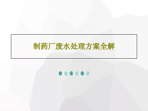 制药厂废水处理方案全解PPT76页