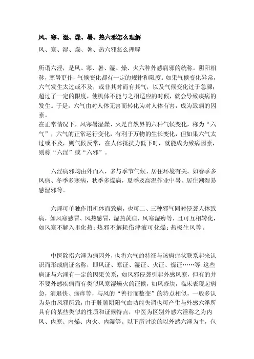 风、寒、湿、燥、暑、热六邪怎么理解[方案]