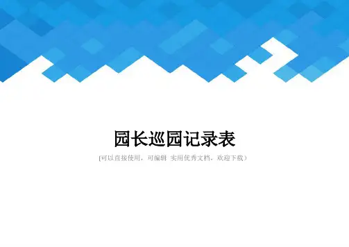 园长巡园记录表完整