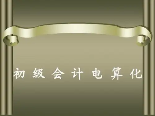 初级会计电算化第四章1-2节